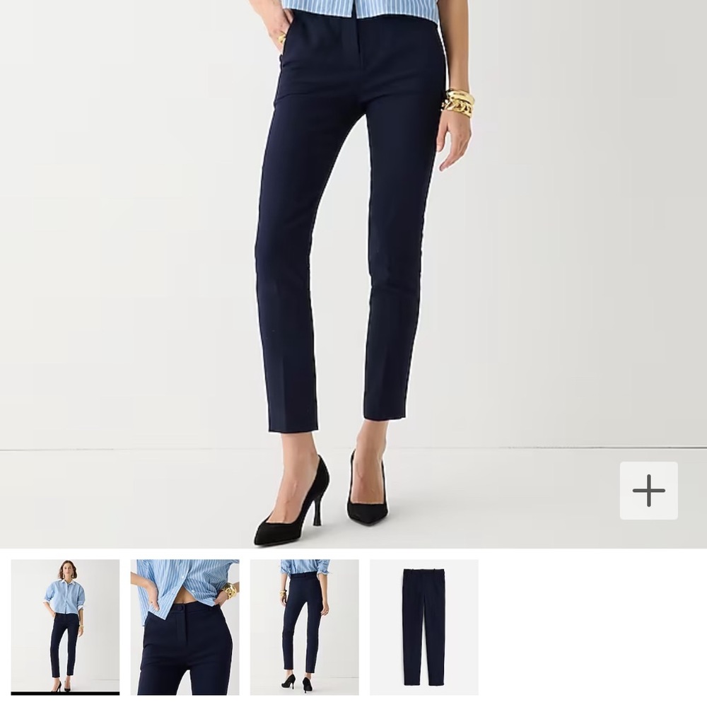 J. Crew High-rise Cameron Pant in Four-Season Stretch - Navy Sz 4